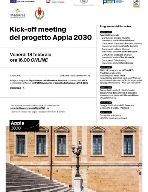 Kick-off meeting del progetto Appia 2030