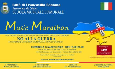 A Francavilla ‘Music Marathon’ per dire no alla guerra