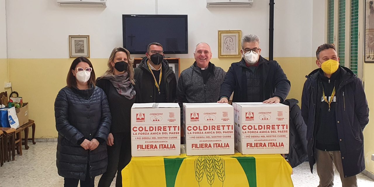 Coldiretti e Campagna Amica di Mesagne donano alla Caritas i migliori prodotti made in Italy