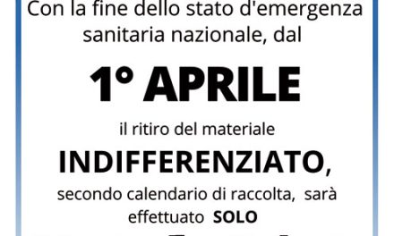 Brindisi, dall’1 aprile raccolta dei rifiuti indifferenziati solo martedì e sabato, termina quella del giovedì