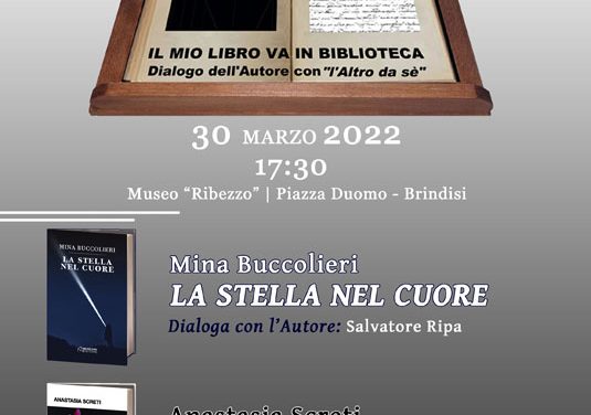 Il mio libro va in biblioteca, al Museo Ribezzo la presentazione dei libri “Sognare l’infinito” e “La Stella nel Cuore”