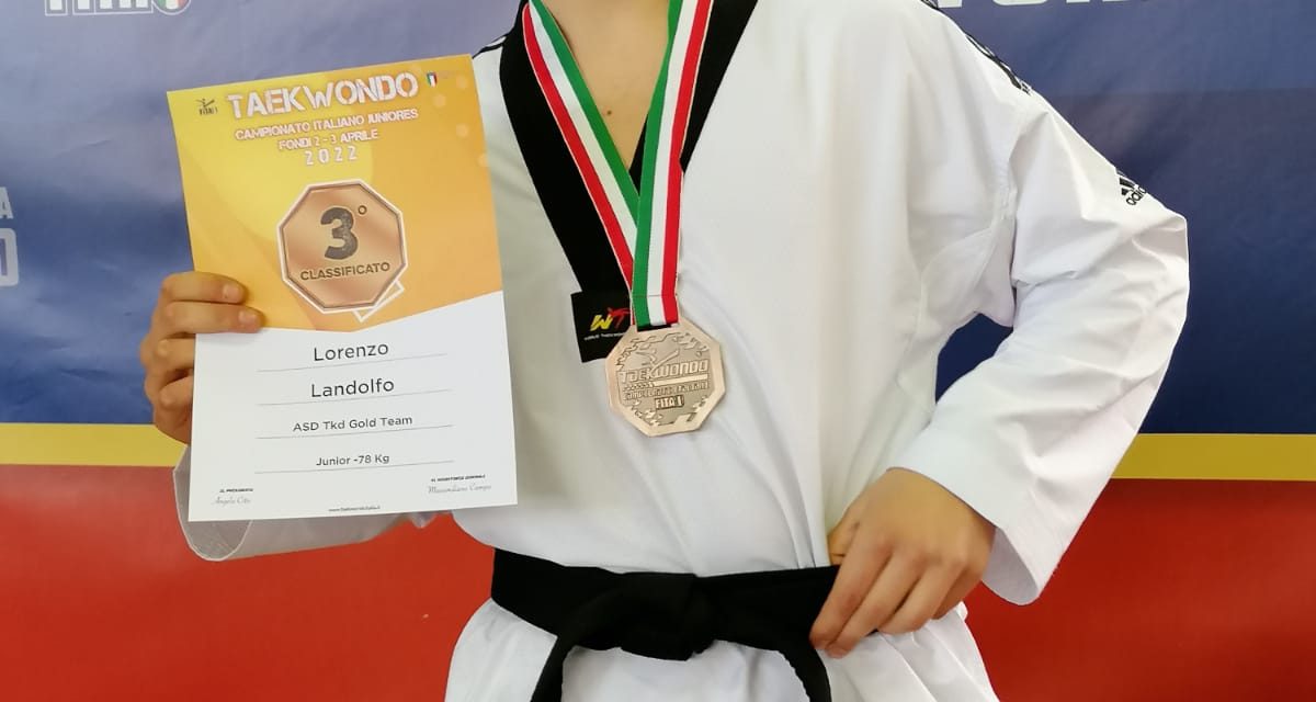 Taekwondo, un bronzo nazionale per Lorenzo Landolfo