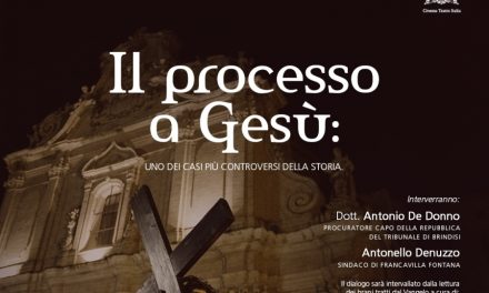 Al Teatro Italia ricostruzione del processo a Gesù con il dott. Antonio De Donno