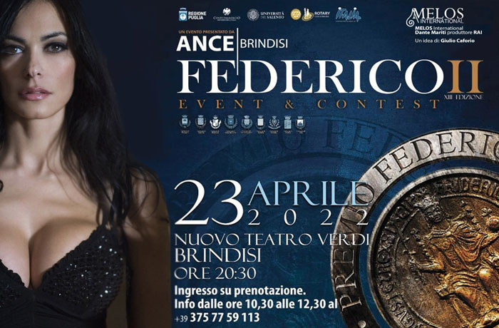 Brindisi alla ribalta nazionale, il 23 aprile al Nuovo Teatro Verdi tantissimi personaggi del panorama artistico italiano per “FEDERICO II – Event & Contest”