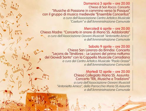A Ceglie Messapica parte la terza edizione della rassegna “Musiche Di Passione”