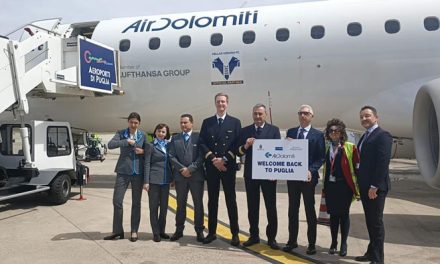 Nuovo collegamento aereo Monaco di Baviera-Brindisi, arrivato oggi il primo volo della compagina Air Dolomiti