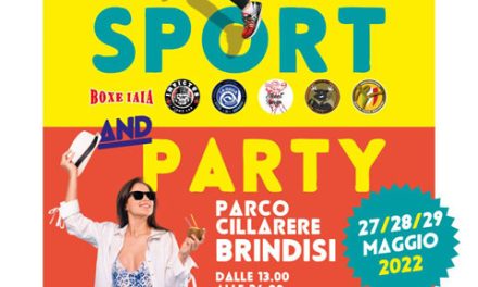 Sport and party, domani la presentazione della tre giorni d’evento nel Parco del Cillarese di Brindisi