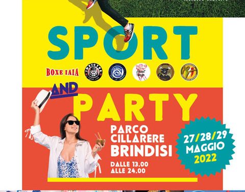 VIDEO/A Brindisi fine settimana lungo con “Sport and Party”, la tre giorni d’evento organizzata dal Maestro Carmine Iaia per il 27, 28 e 29 maggio nel polmone verde del Parco Cillarese