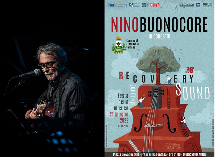 Nino Buonocore in concerto a Francavilla Fontana martedì 21 giugno