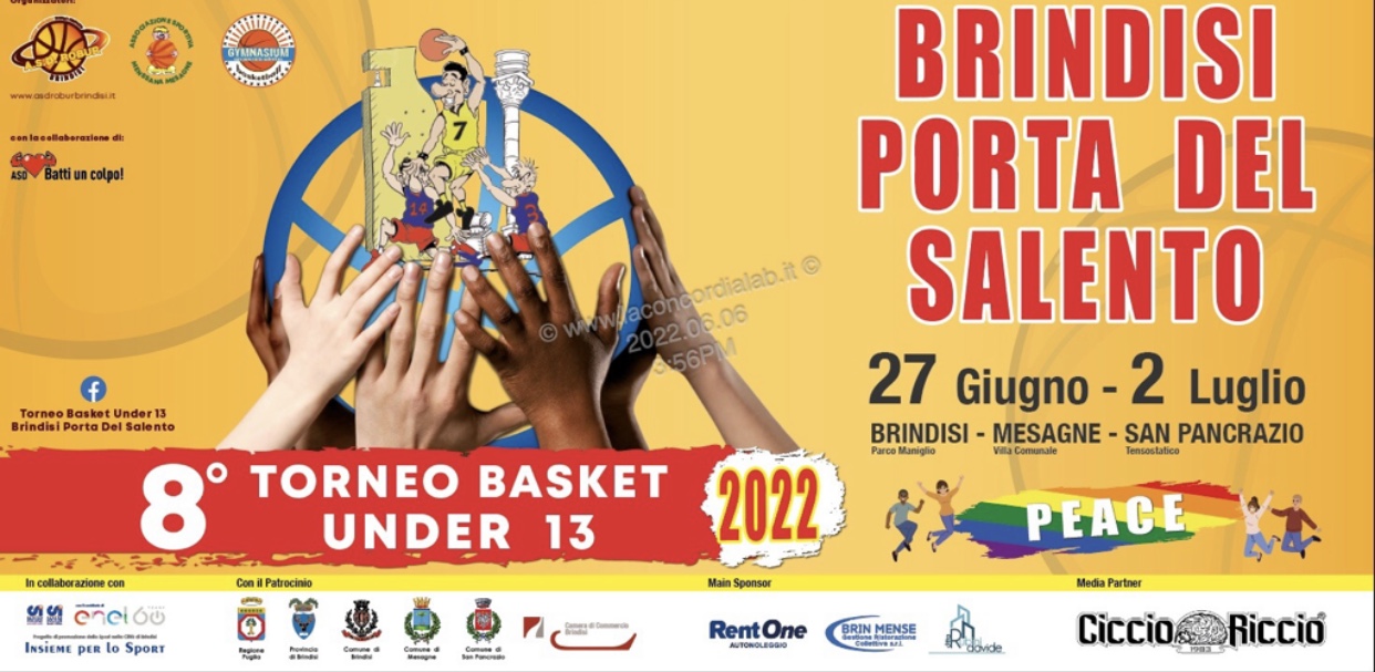 Da lunedì ritorna “Brindisi Porta del Salento” Torneo di basket under 13