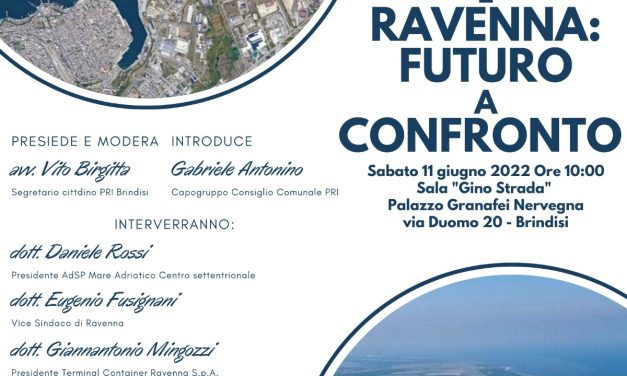 Al  Nervegna il convegno organizzato dal Pri sul tema: “Porti di Brindisi e Ravenna: futuro a confronto”