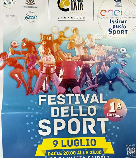 Lo sport invade il centro di Brindisi, il 9 luglio Festival dello Sport sui corsi e nelle piazze principali