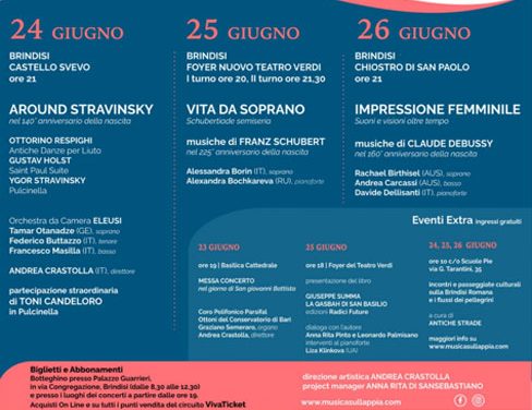 Brindisi e le Antiche Strade: Gli Appuntamenti extra all’interno del festival “Musica sull’Appia”