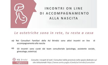 Aperte le iscrizioni all’incontro online di accompagnamento alla nascita organizzato dal consultorio familiare di Brindisi-Di Summa