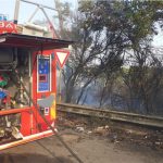 Incendio ai piedi del Nastro Trasportatore di Brindisi. Vigili del fuoco impegnati nello spegnimento