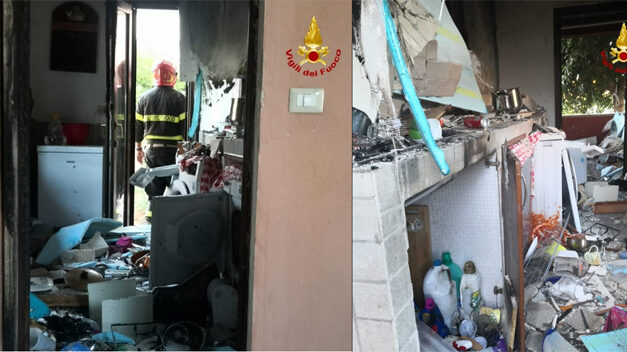 Esplosione nel quartiere Sant’Elia, fuga di gas e scoppio in una villetta, 66enne in ospedale per le ustioni riportate