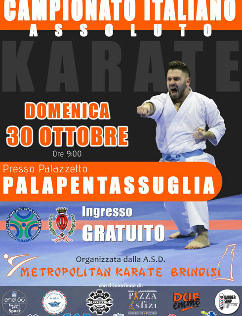Karate, qualificazioni al Campionato Italiano Assoluto, Brindisi ospita le gare, cento atleti da tutta la Puglia