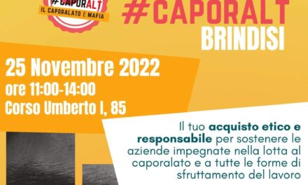 A Brindisi un Cash mob etico nell’ambito del progetto “#CaporALT