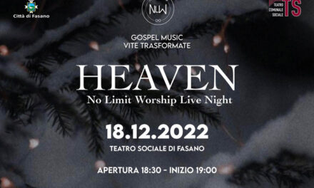 Fasano, al teatro Sociale di scena ‘Heaven’ musica gospel con il Gruppo No Limit Worship Live Night