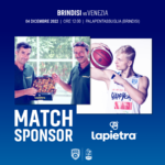Azienda Fratelli Lapietra match sponsor Happy Casa Brindisi vs Umana Reyer Venezia