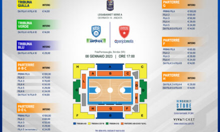 Basket,Brindisi-Varese: biglietti in vendita a partire da oggi