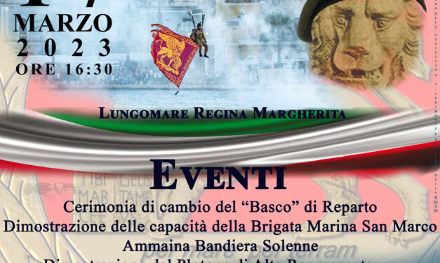 Marina Militare celebra il 104° anniversario del conferimento del nome “San Marco” alla Fanteria