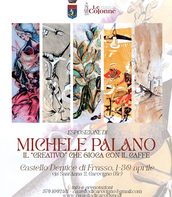 Al Castello di Carovigno la mostra “Biro&Caffè” di Michele Palano per tutto il mese di aprile 2023