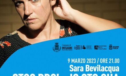 Sara Bevilacqua in scena giovedì 9 marzo al Teatro comunale di Mesagne