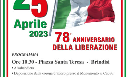Brindisi, ecco il programma della cerimonia commemorativa del 78° Anniversario della Liberazione