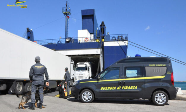 Traffici illeciti, nel 2023 la squadra cinofili della Finanza di Brindisi ha sequestrato quasi due chili di droga e 200mila euro in contanti