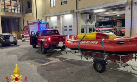 Emergenza alluvione Emilia Romagna, da Brindisi partita una squadra di Vigili del Fuoco dei soccorso acquatici