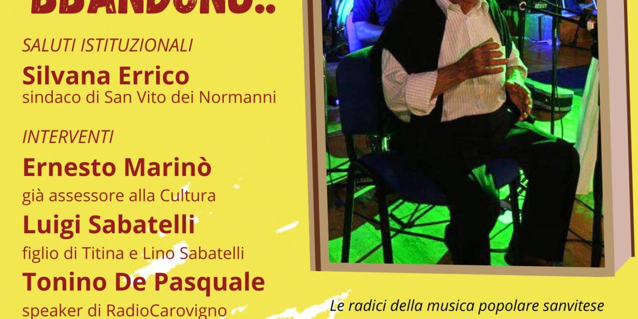 San Vito dei Normanni, serata omaggio alla memoria del cantore “trainiere” Ntogniu Cascetta