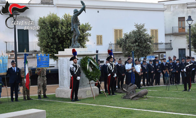 Oria, Commemorazione del Capitano dei Carabinieri Orlando De Tommaso, medaglia d’oro al valor militare alla memoria