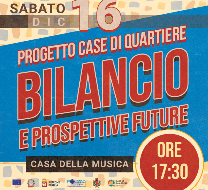 Case di Quartiere a Brindisi, sabato 16 dicembre incontro pubblico per bilancio e prospettive future