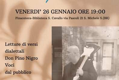San Michele Salentino, la Pinacoteca “Cavallo” ospita la presentazione di “Lu Tiemp iet piccin” raccolta poesie in dialetto di Don Pino Nigro