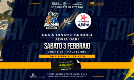 Match fondamentale per la Dinamo Brindisi: sabato al PalaZumbo arriva Bari