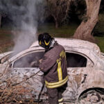 Data alle fiamme dieci giorni dopo il furto, auto rubata a fuoco nelle campagne tra Oria e Latiano