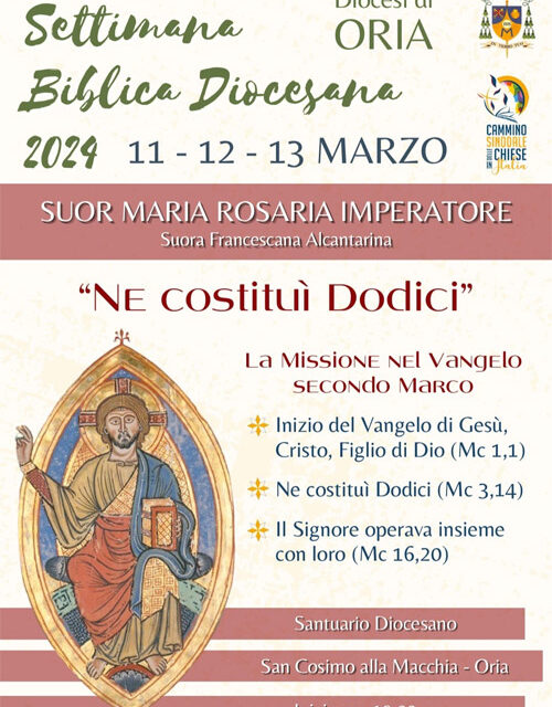 Oria, nel Santuario di San Cosimo alla Macchia la Settimana Biblica Diocesana
