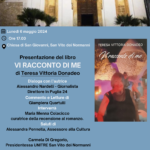 A San Vito dei Normanni la presentazione del libro di Teresa Vittoria Donadeo “Vi racconto di me”