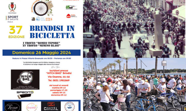 Brindisi in bicicletta, proseguono le iscrizioni per la XXXVII Edizione del 26 maggio. Attesa per la ripartenza del raduno cicloturistico targato Asd US Acli “Fausto Coppi”