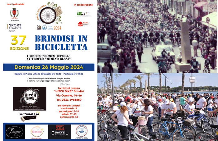 Brindisi in bicicletta, proseguono le iscrizioni per la XXXVII Edizione del 26 maggio. Attesa per la ripartenza del raduno cicloturistico targato Asd US Acli “Fausto Coppi”