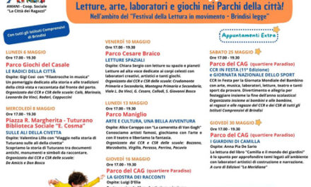 Settimana della Cultura dei Ragazzi (Prima edizione) – Dal 6 al 16 maggio 2024 | Letture, arte, laboratori e giochi nei Parchi di Brindisi