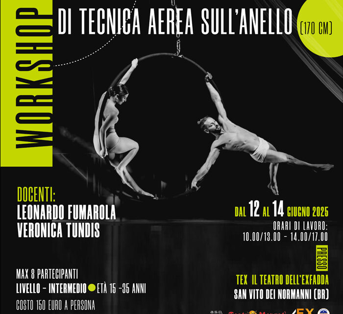 Workshop per danzatori e acrobati a San Vito dei Normanni a giugno