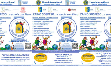 ZAINO SOSPESO…a scuola con Piero Raccolta di materiale didattico a favore delle famiglie bisognose e dei bambini e ragazzi ospitati nel Villaggio SOS di Ostuni