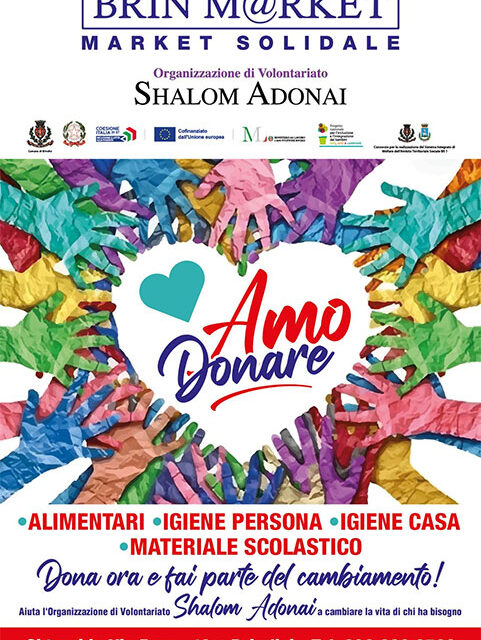 Brindisi, la solidarietà entra a scuola: al via il percorso educativo con Shalom Adonai gestore del BrinM@rket (Market Solidale)