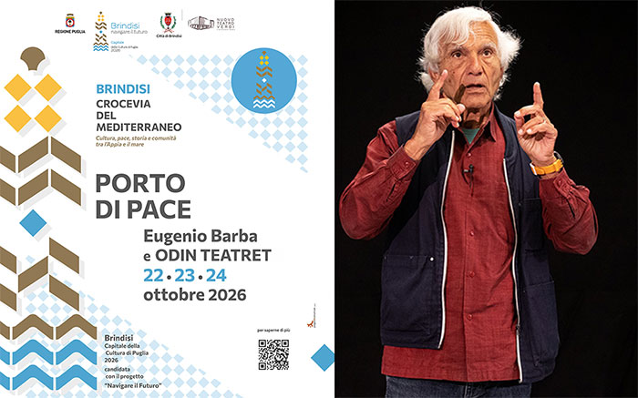 Eugenio Barba a Brindisi: tre giorni tra teatro, città e pace