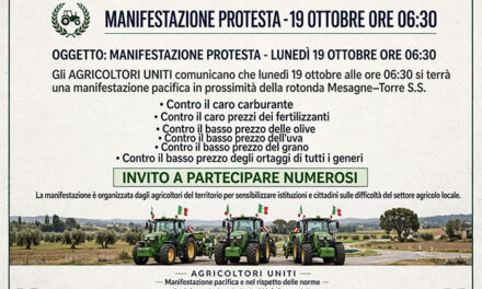 Agricoltori Uniti, protesta pacifica il 19 ottobre: trattori in strada contro il caro carburanti e i prezzi troppo bassi dei prodotti agricoli