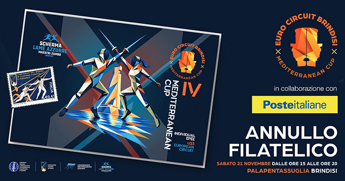 Brindisi, la “Mediterranean Cup” entra nella storia della Filatelia: Poste Italiane dedica un annullo speciale alla IV Edizione